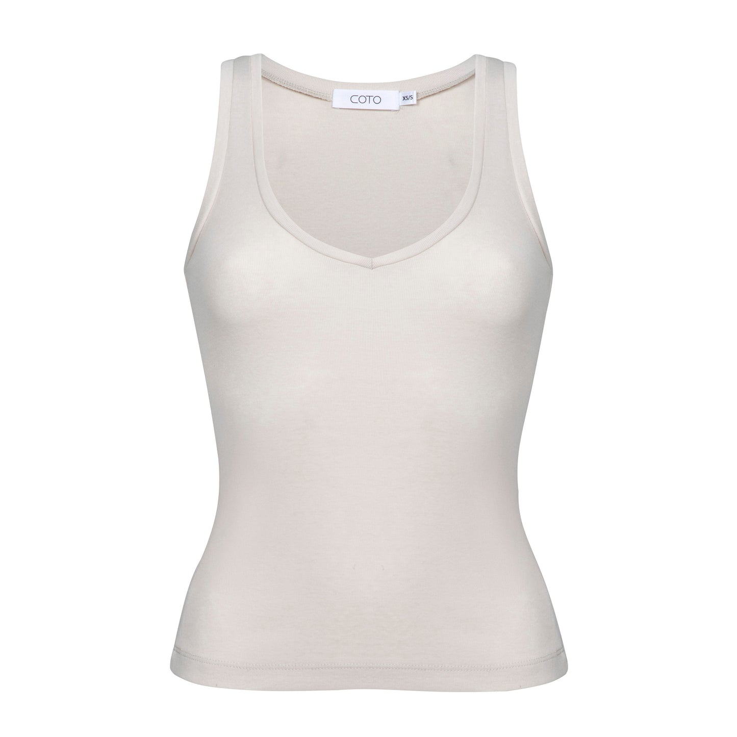 BASIC V-NECK TANK 030 SAND