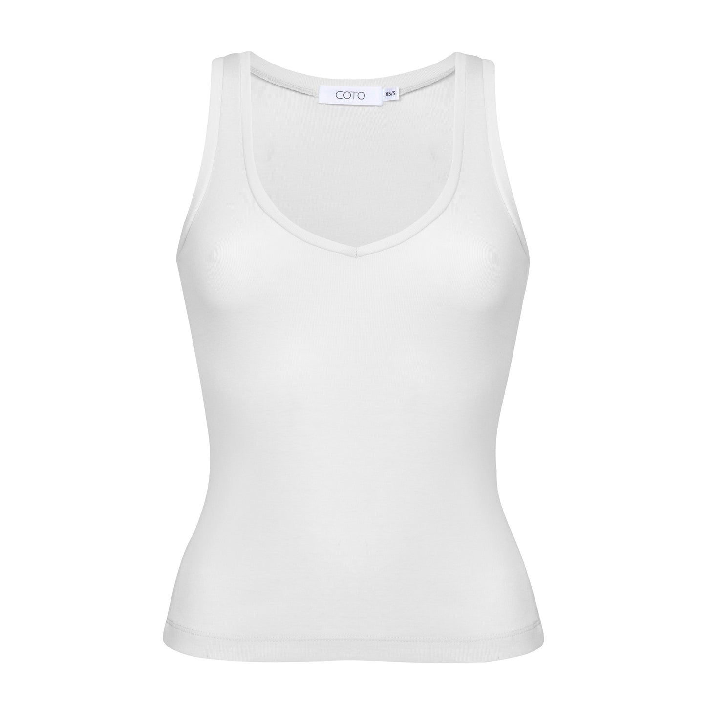 BASIC V-NECK TANK 030 WHITE