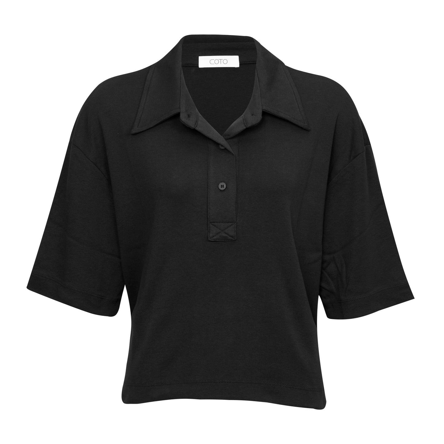 OVERSIZED POLO 020 BLACK