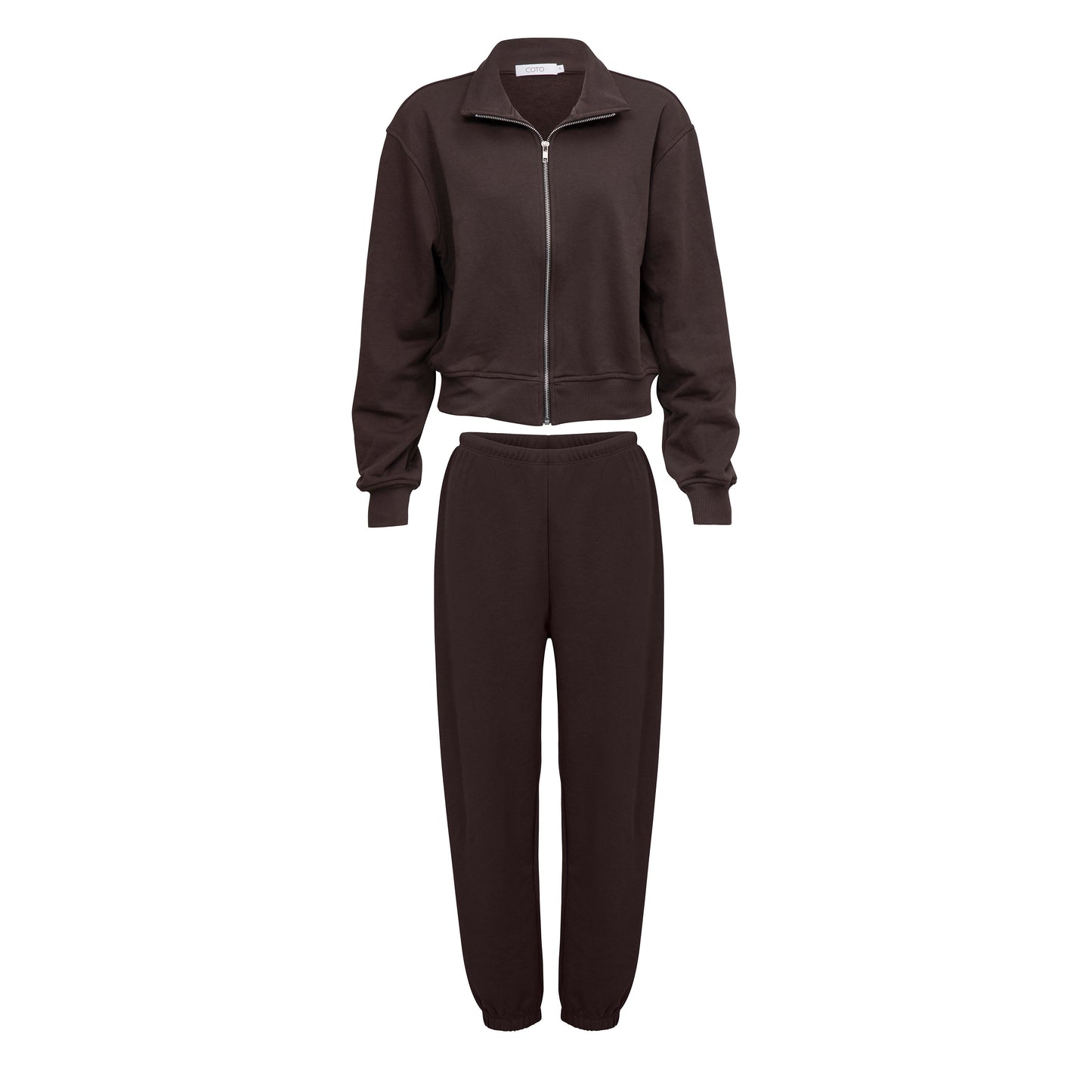 ZIP POLO SWEATSHIRT 050 COCOA - PRE ORDER