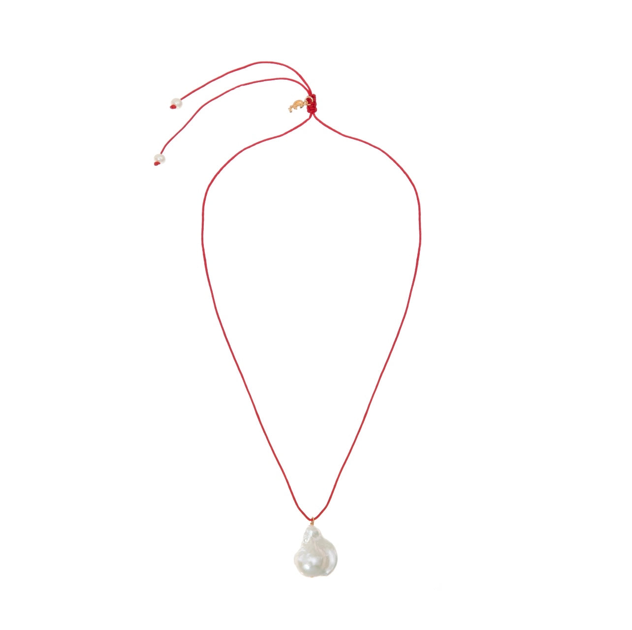 RED RAIN AQUA PEARL NECKLACE