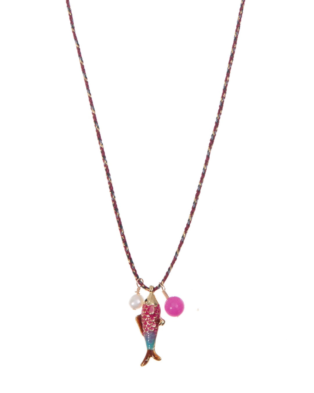 SUNSET CHARM FISH NECKLACE