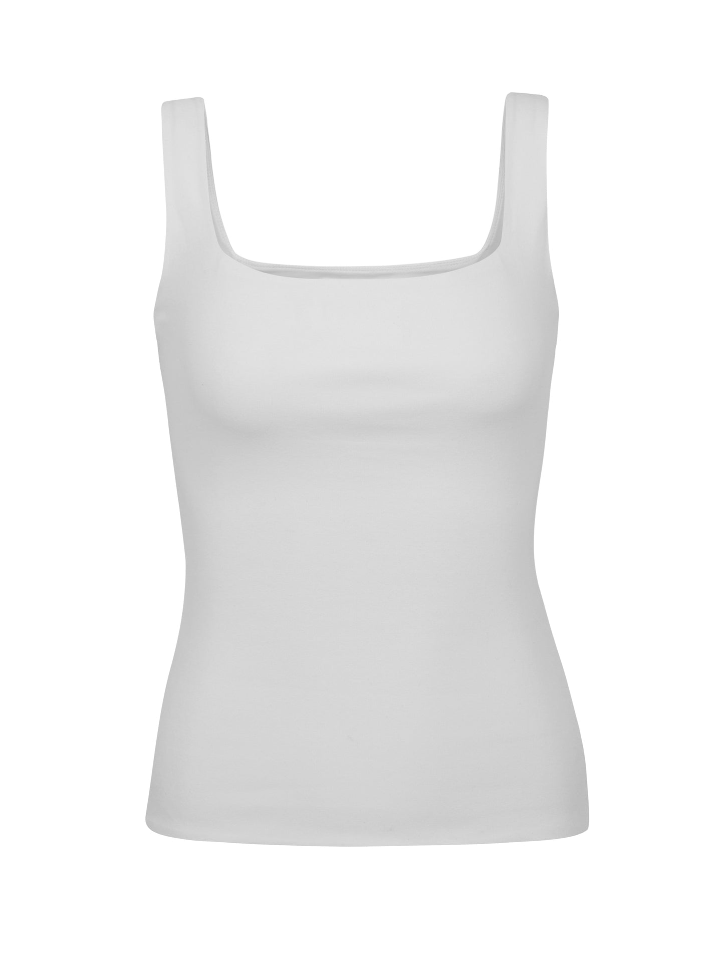SOFT SQUARE NECK TANK 033 WHITE