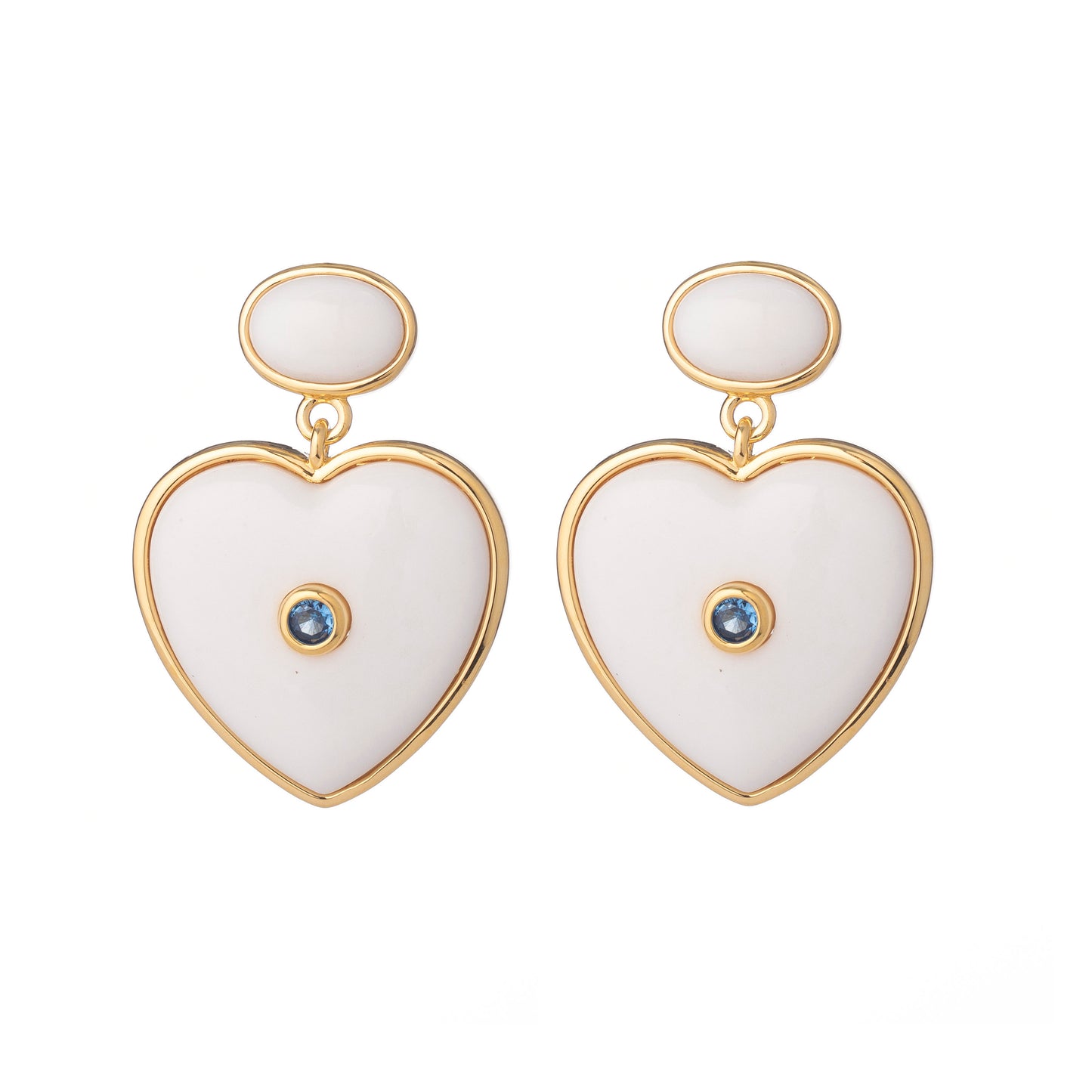 IVORY BELLA HEART EARRINGS