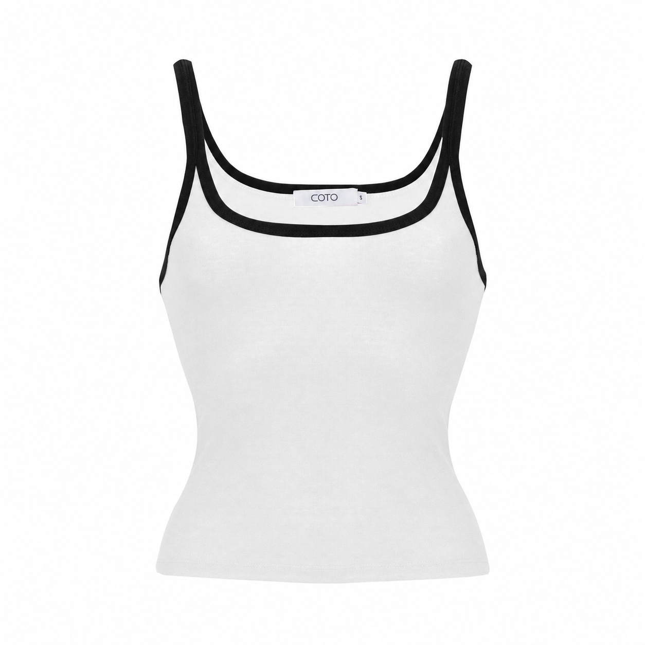 TWO-TONE TANK TOP 001 BLACK