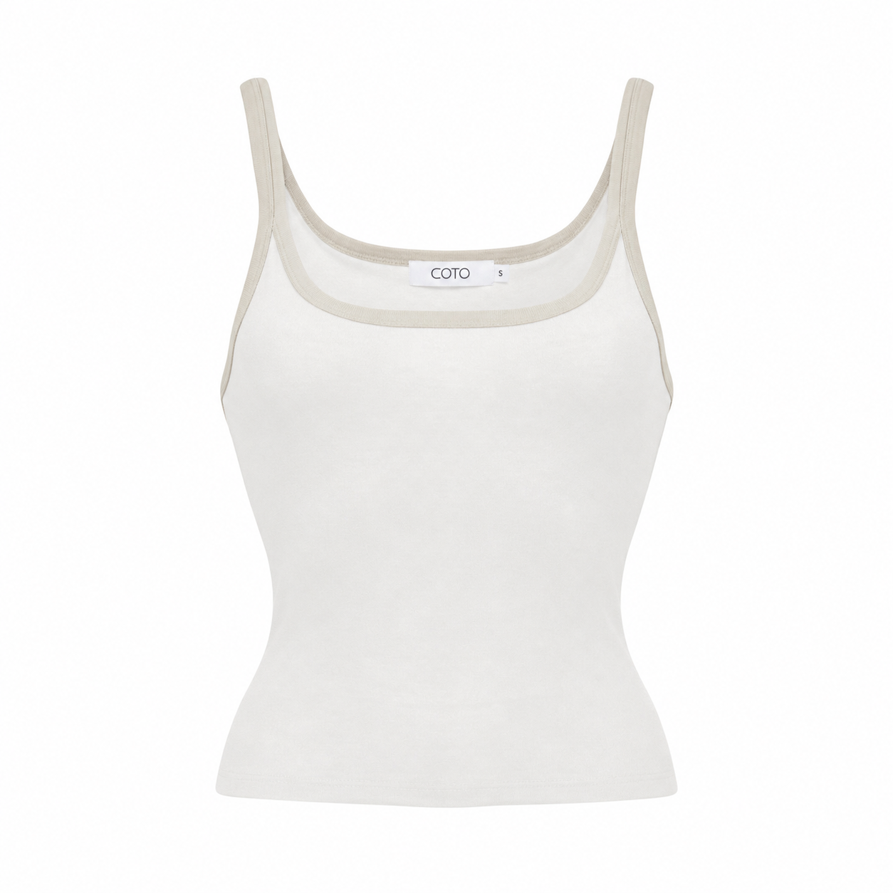 TWO-TONE TANK TOP 001 SAND