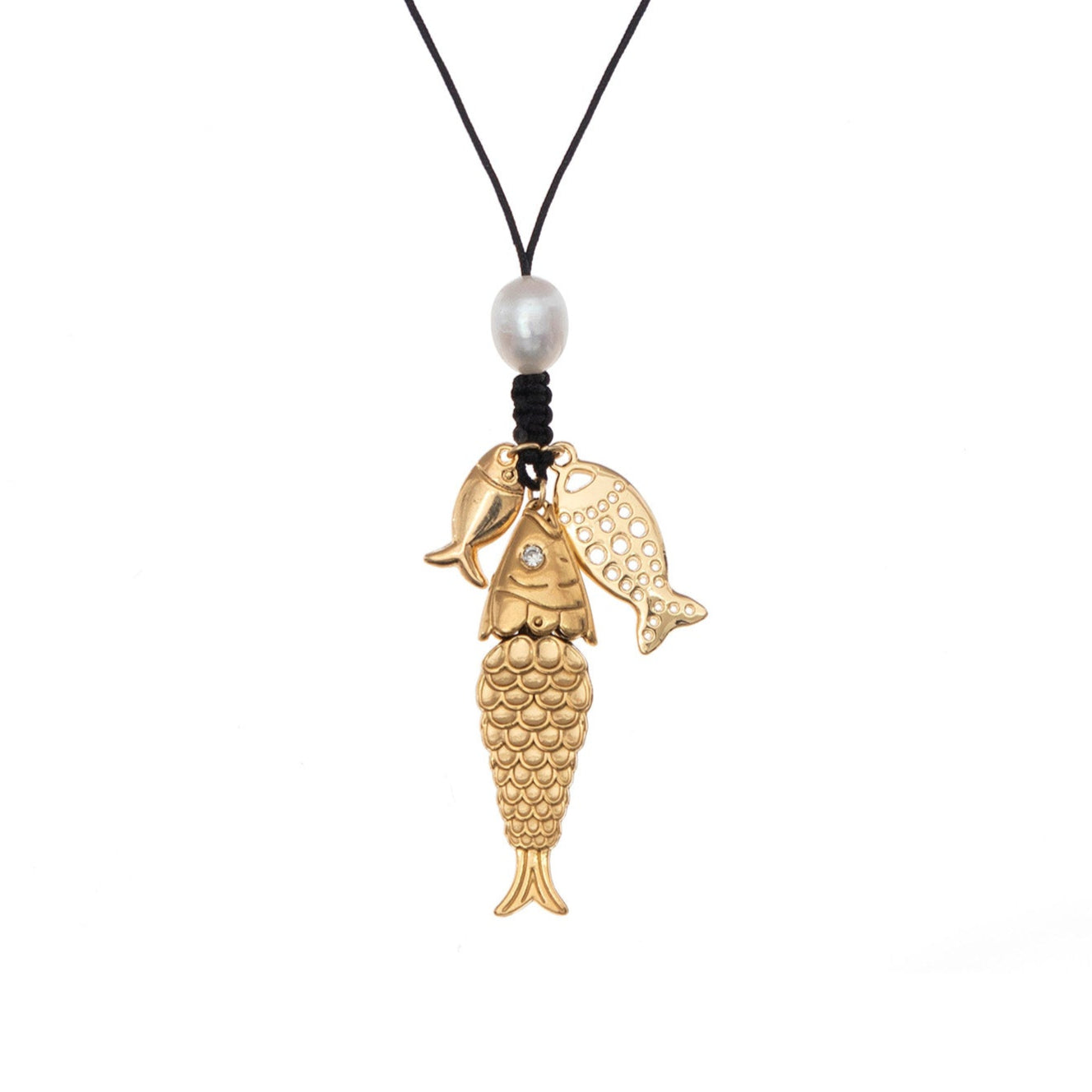 GOLDEN CATCH FISH NECKLACE