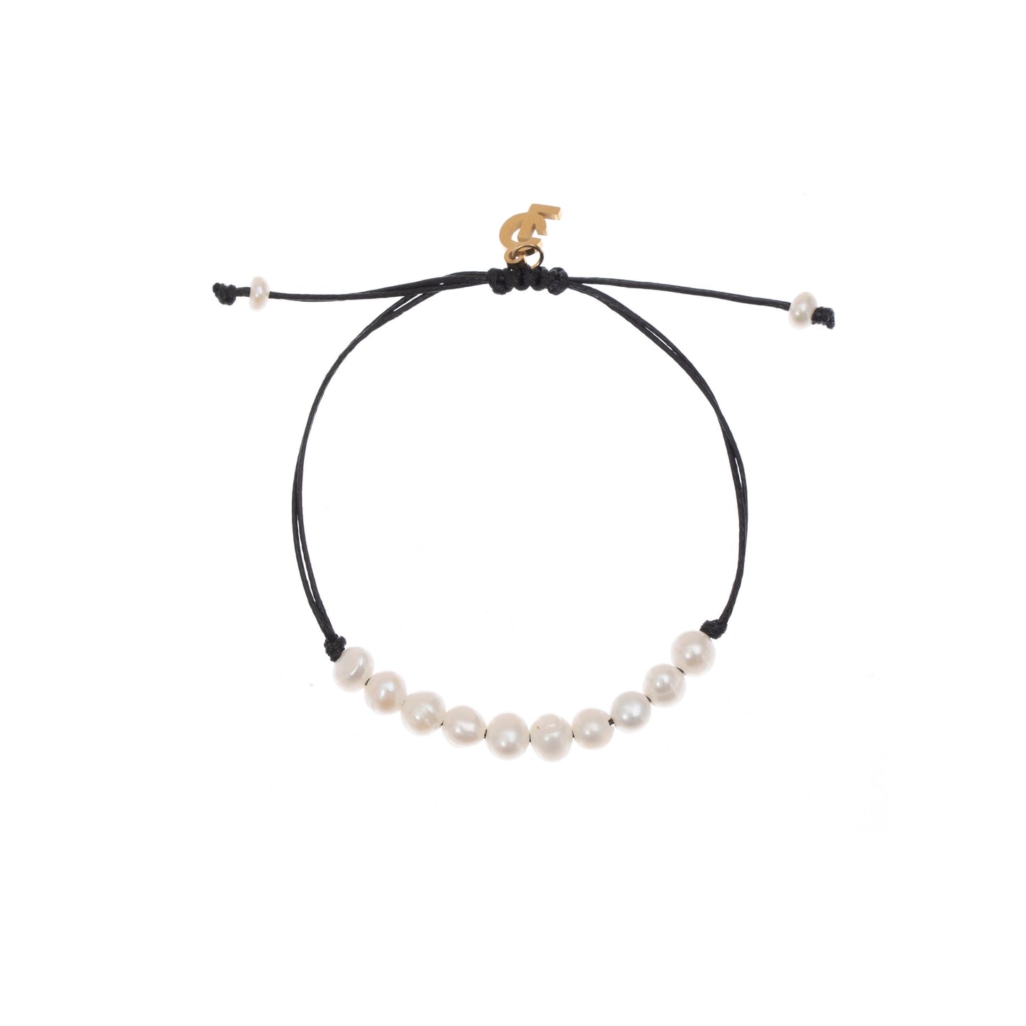 BLACK 10 PEARLS BRACELET