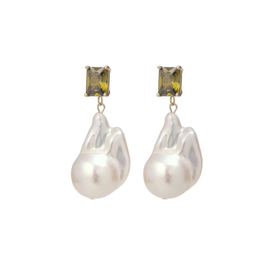 GREEN STONE NUNA EARRINGS