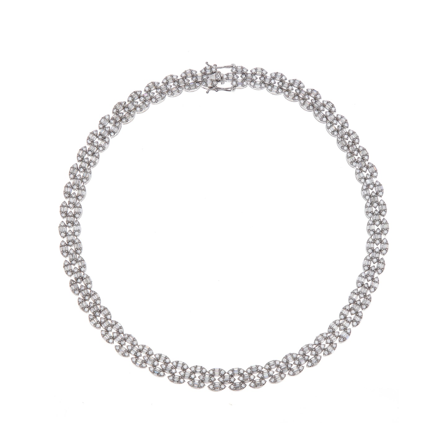 SILVER STARLIGHT TENNIS NECKLACE