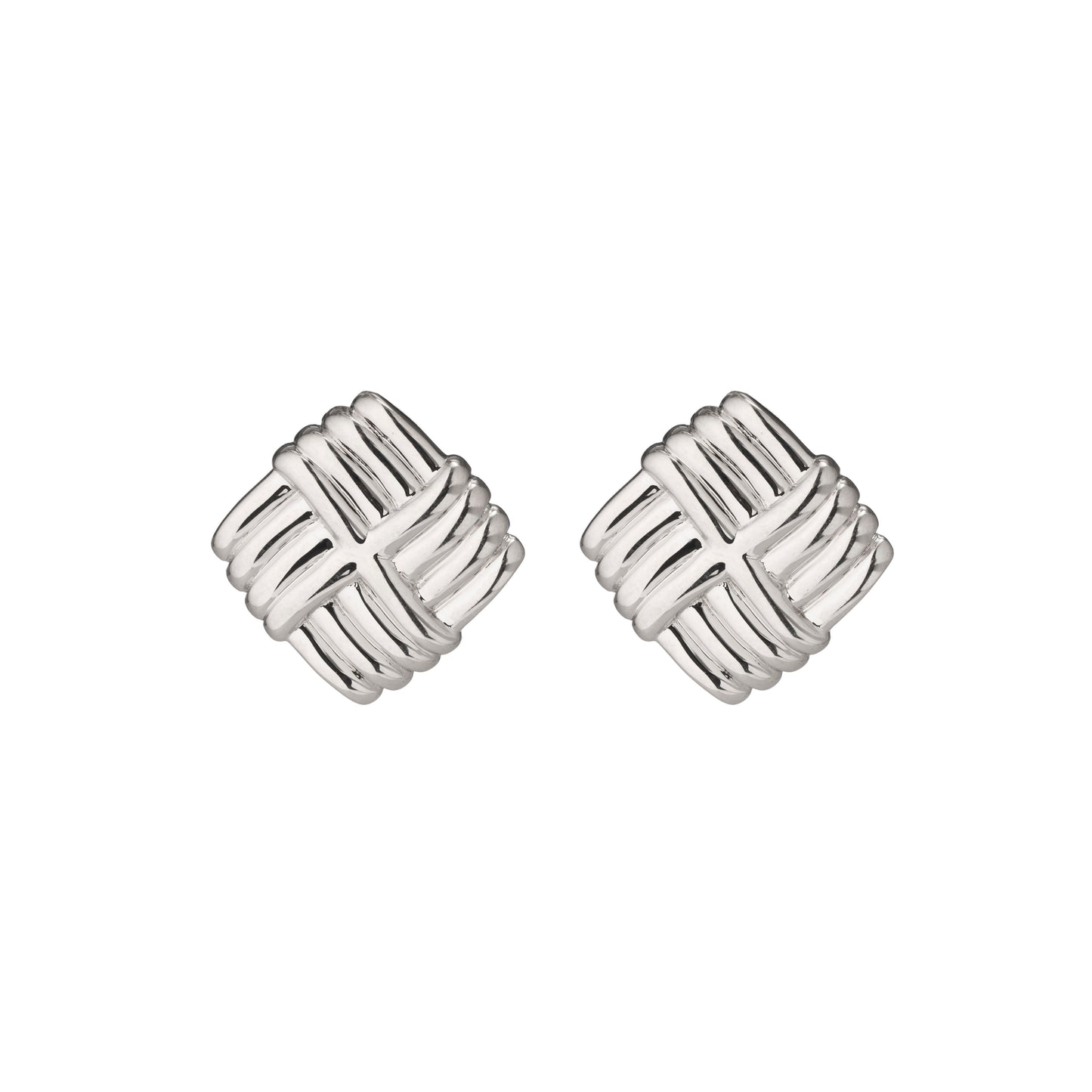 SILVER KNOT EARRINGS