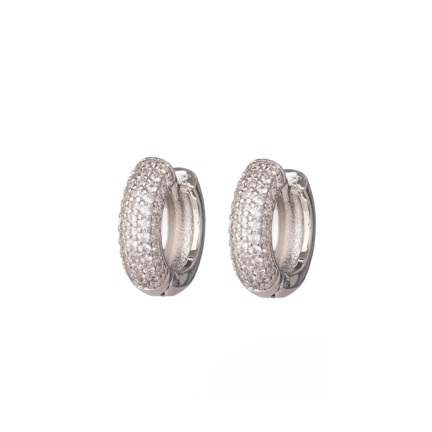 SILVER LUXE HOOP EARRINGS