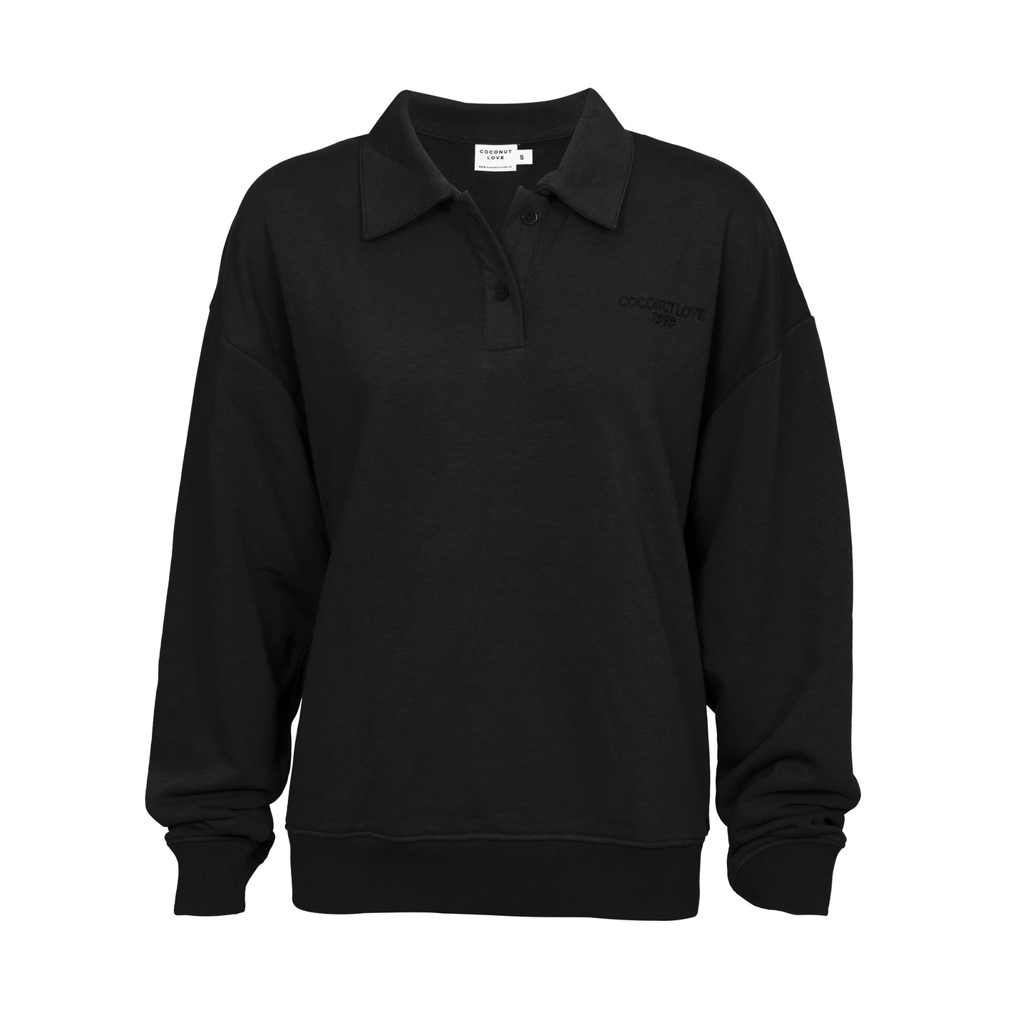 BLACK 1989 LIGHT POLO SWEATSHIRT
