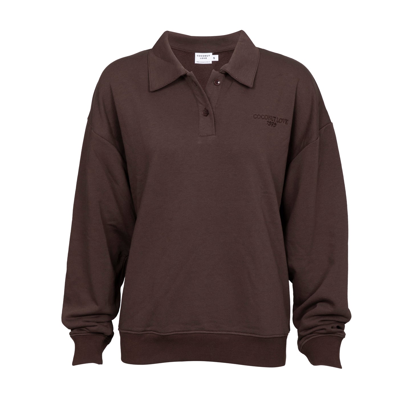 BROWN 1989 LIGHT POLO SWEATSHIRT - PRE ORDER