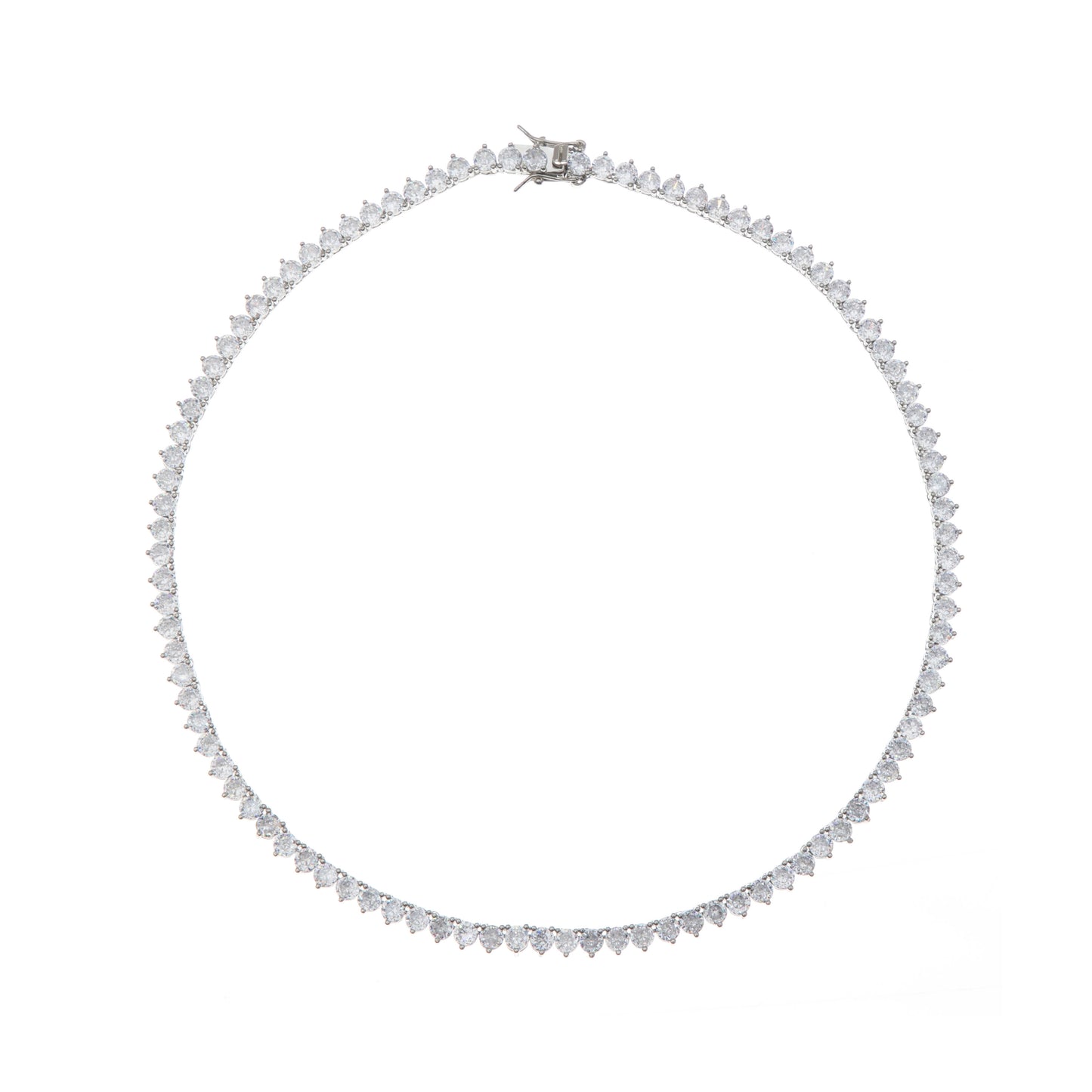 SILVER CLASSIC TENNIS NECKLACE