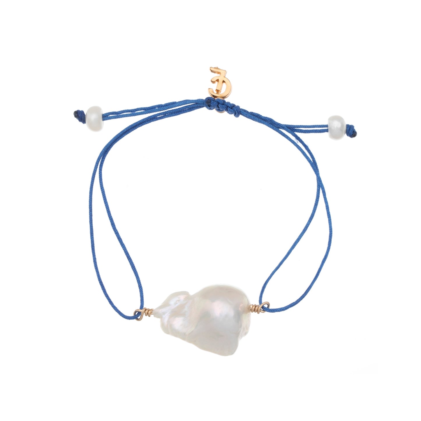 BLUE AGAM AQUA PEARL OPEN BRACELET