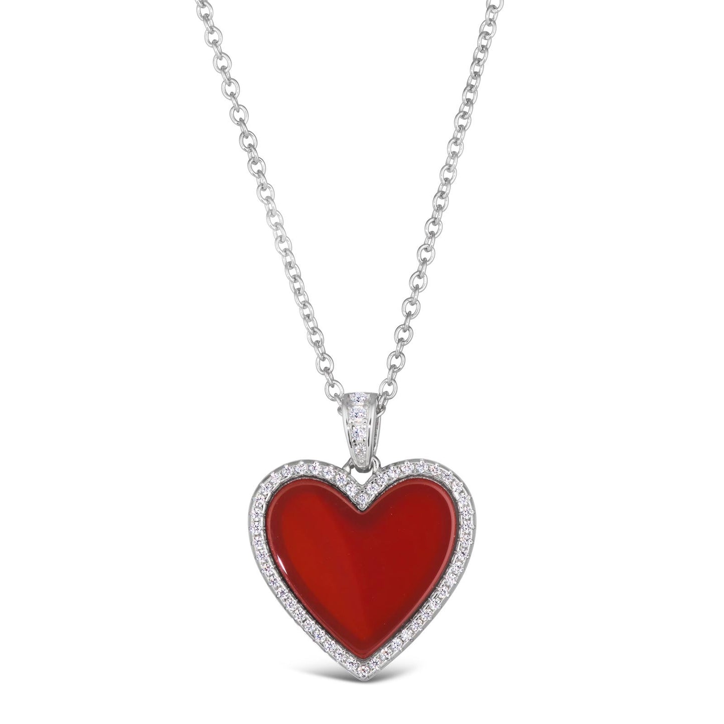 SILVER MIYA HEART NECKLACE