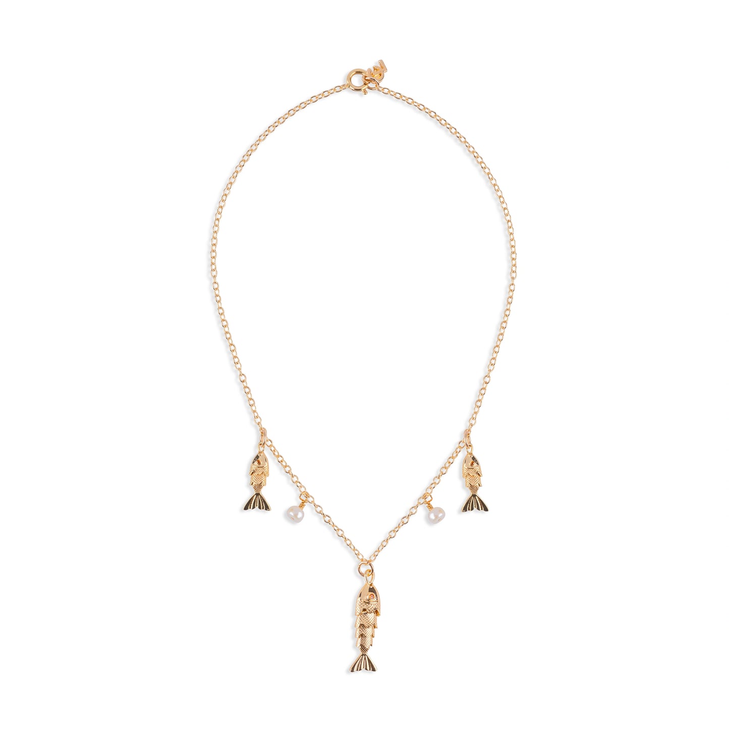 GOLD TIDE FISH NECKLACE