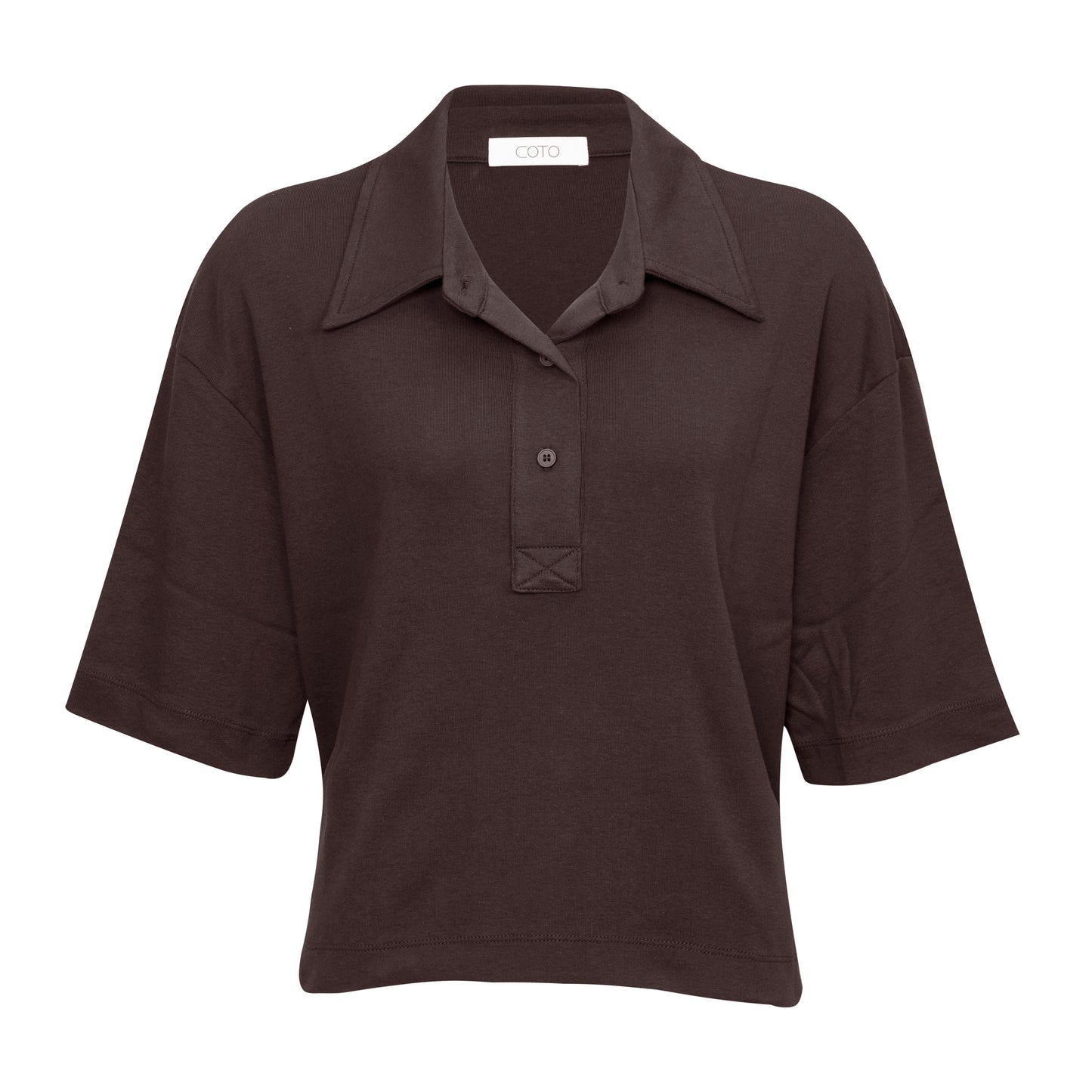 OVERSIZED POLO 020 COCOA