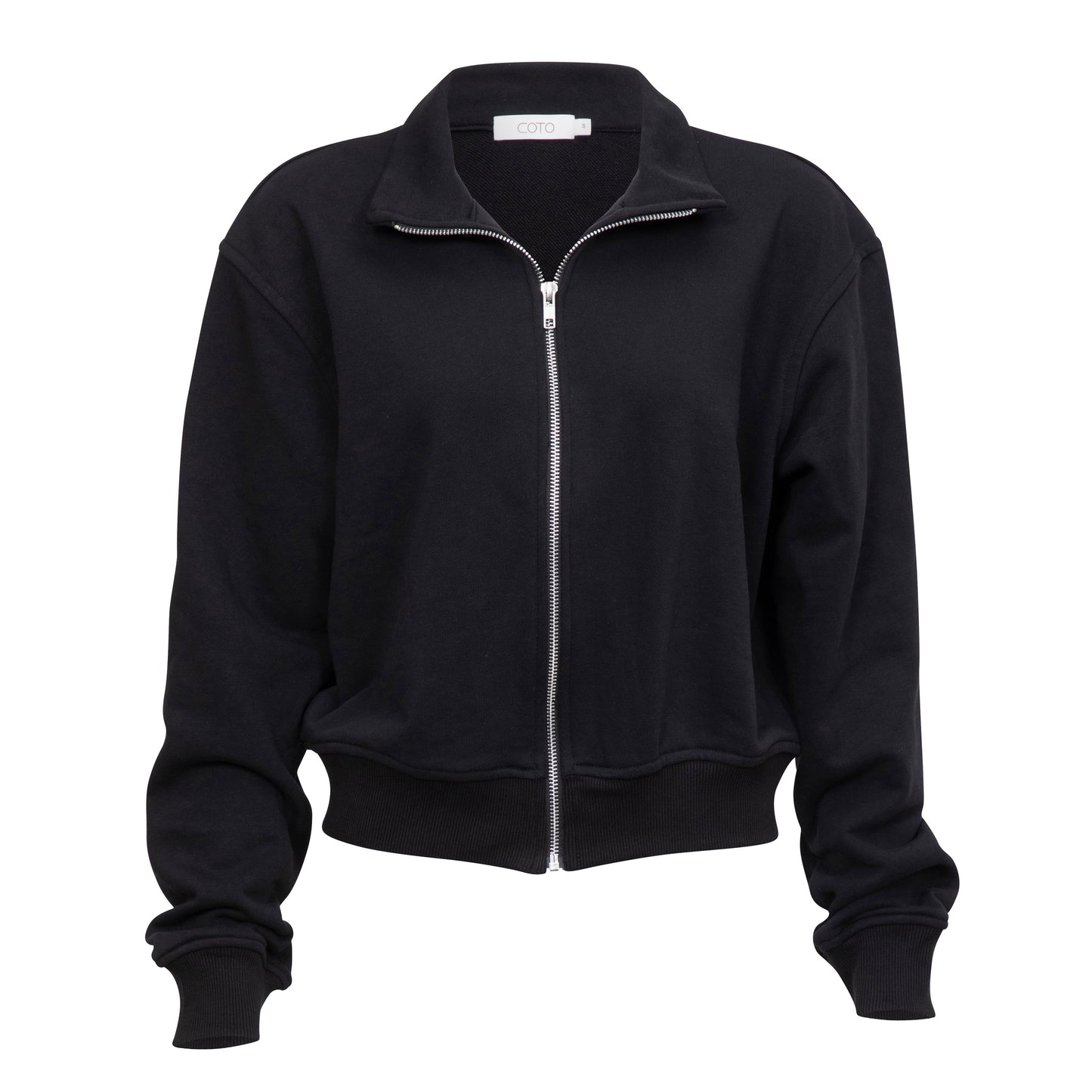 ZIP POLO SWEATSHIRT 050 BLACK - PRE ORDER