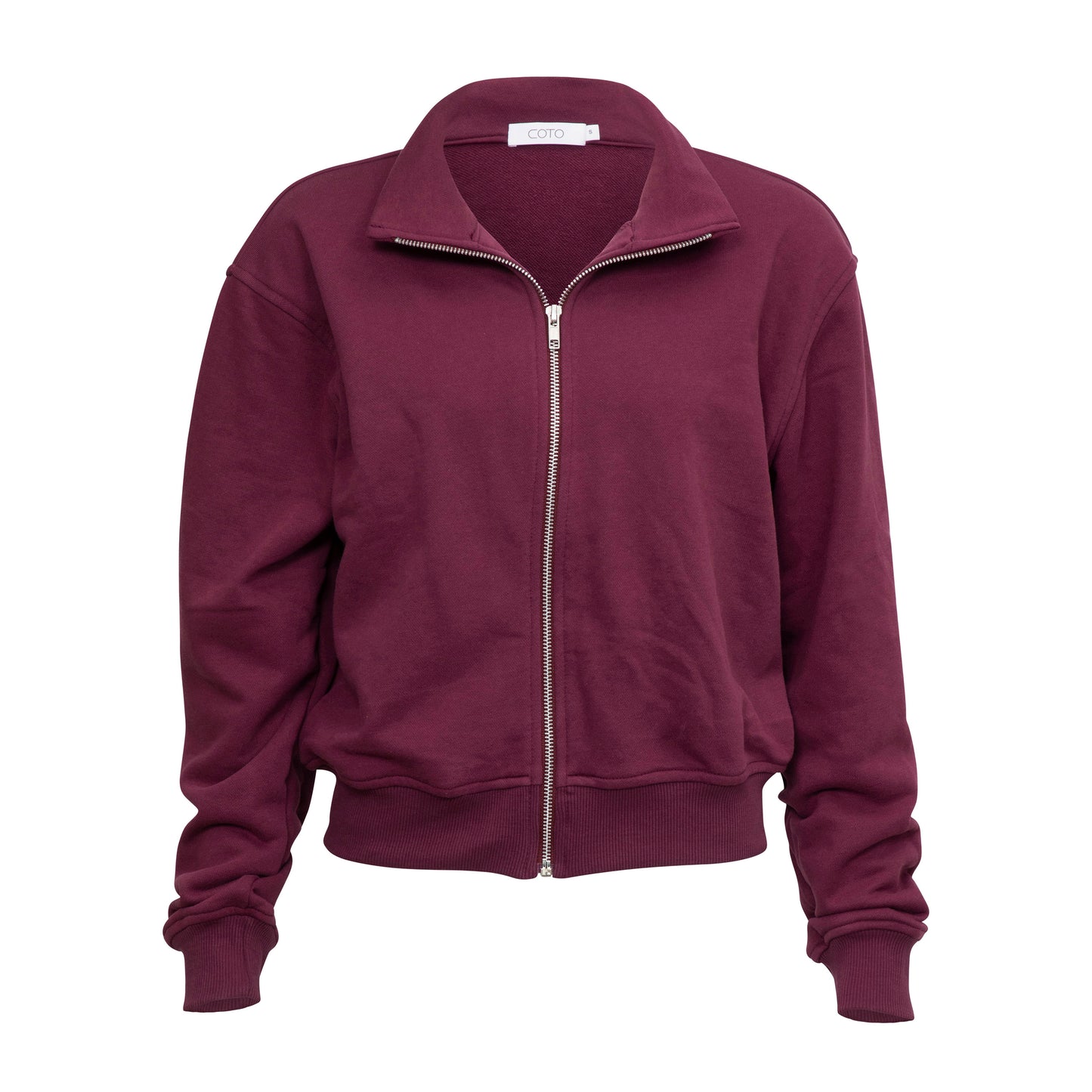 ZIP POLO SWEATSHIRT 050 PLUM - PRE ORDER