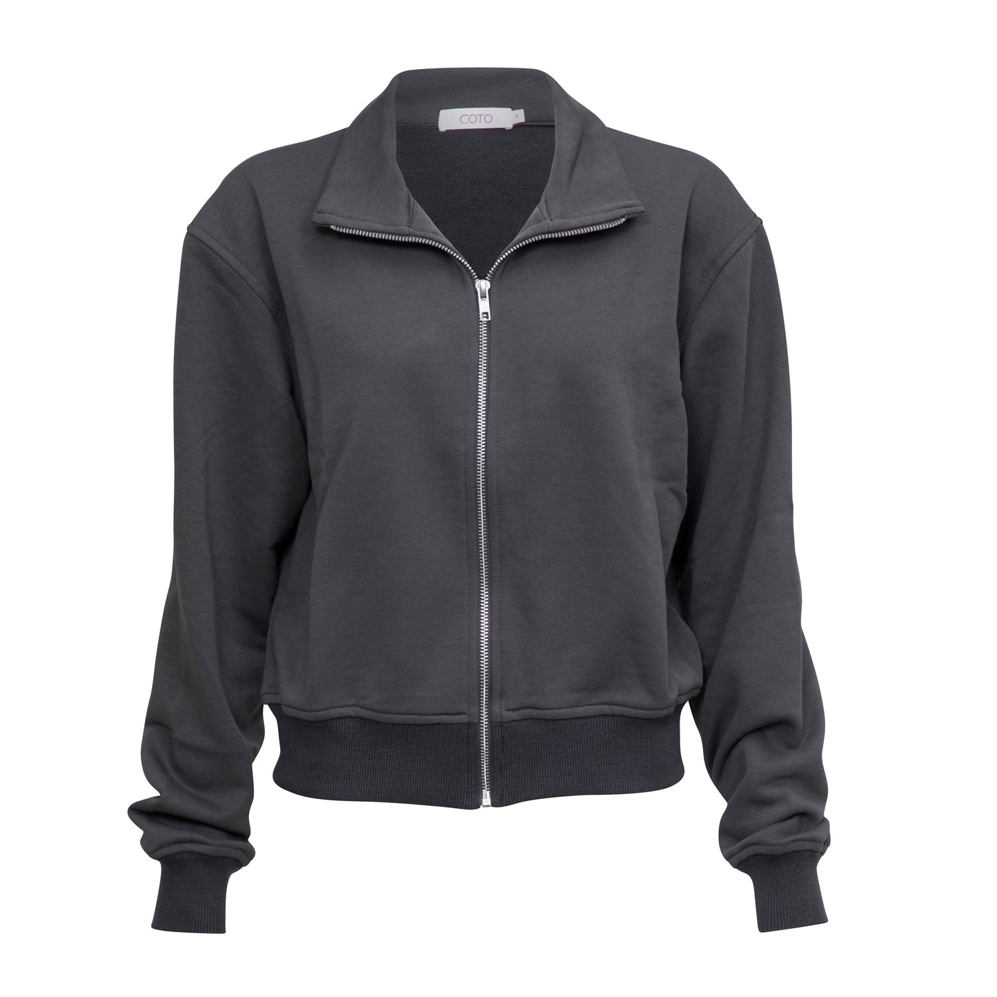 ZIP POLO SWEATSHIRT 050 DARK GREY