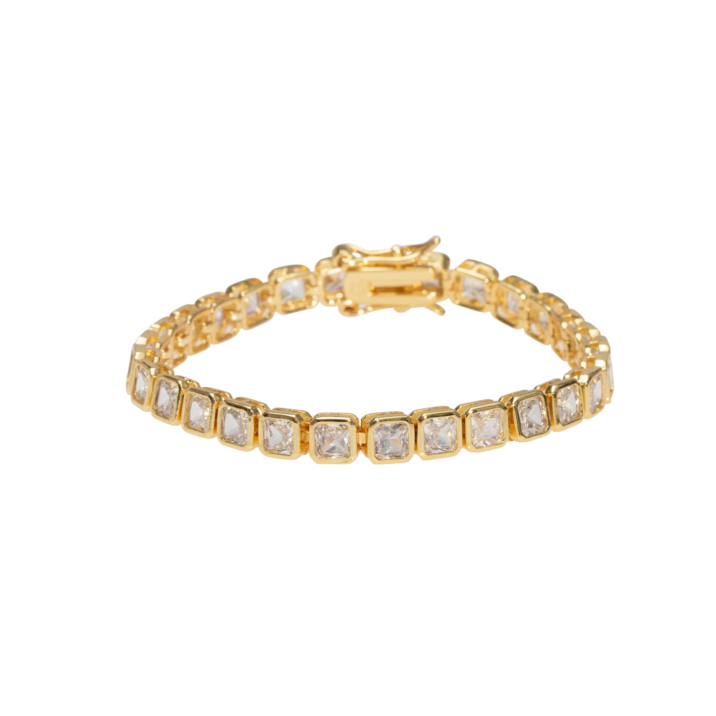 GOLD SQUARE TENNIS BRACELETS