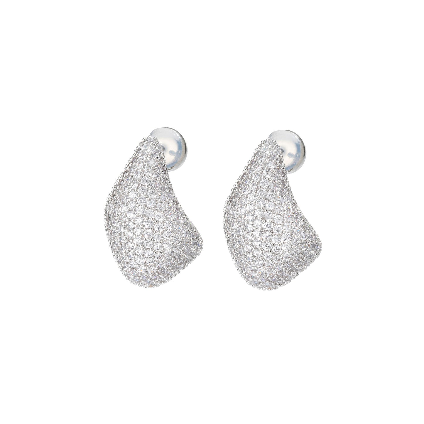 SILVER ZIRCON MARY EARRINGS