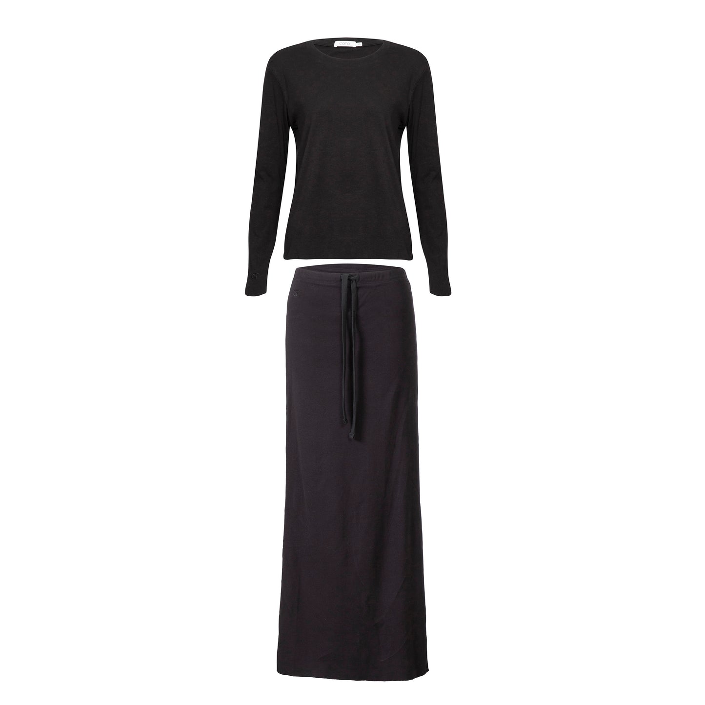 SLIM COTTON SKIRT 020 BLACK