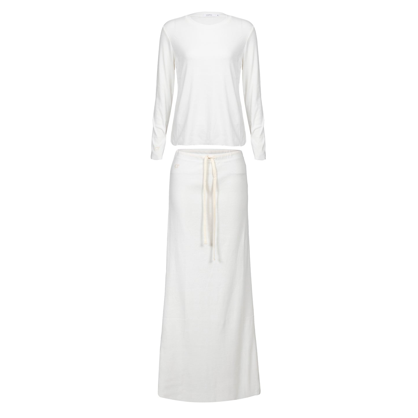 SLIM COTTON SKIRT 020 WHITE