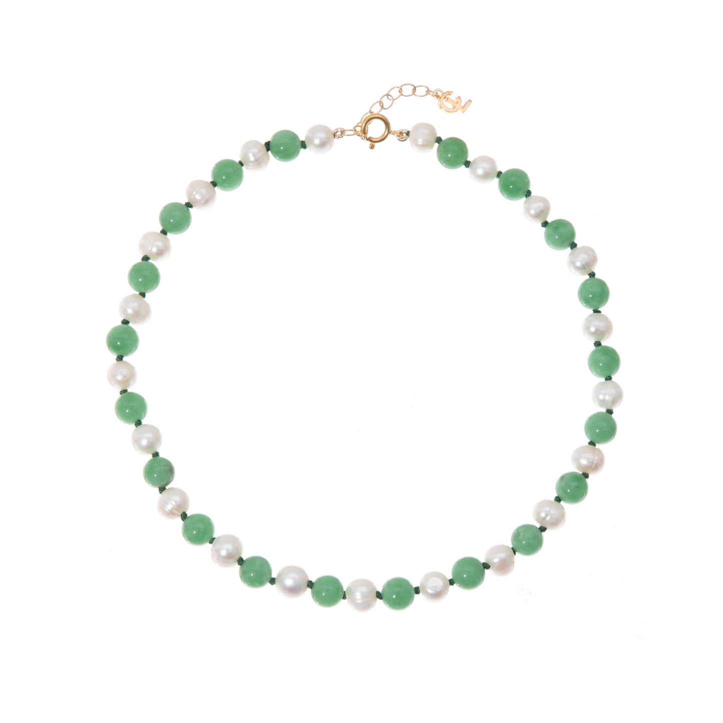 GREEN & PEARL MINI GILI NECKLACE