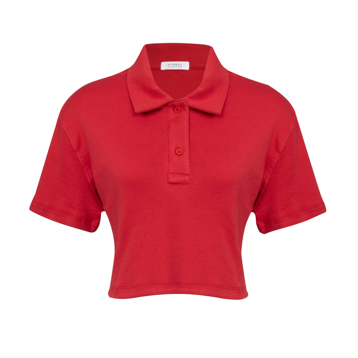 CROP POLO T-SHIRT 022 RED