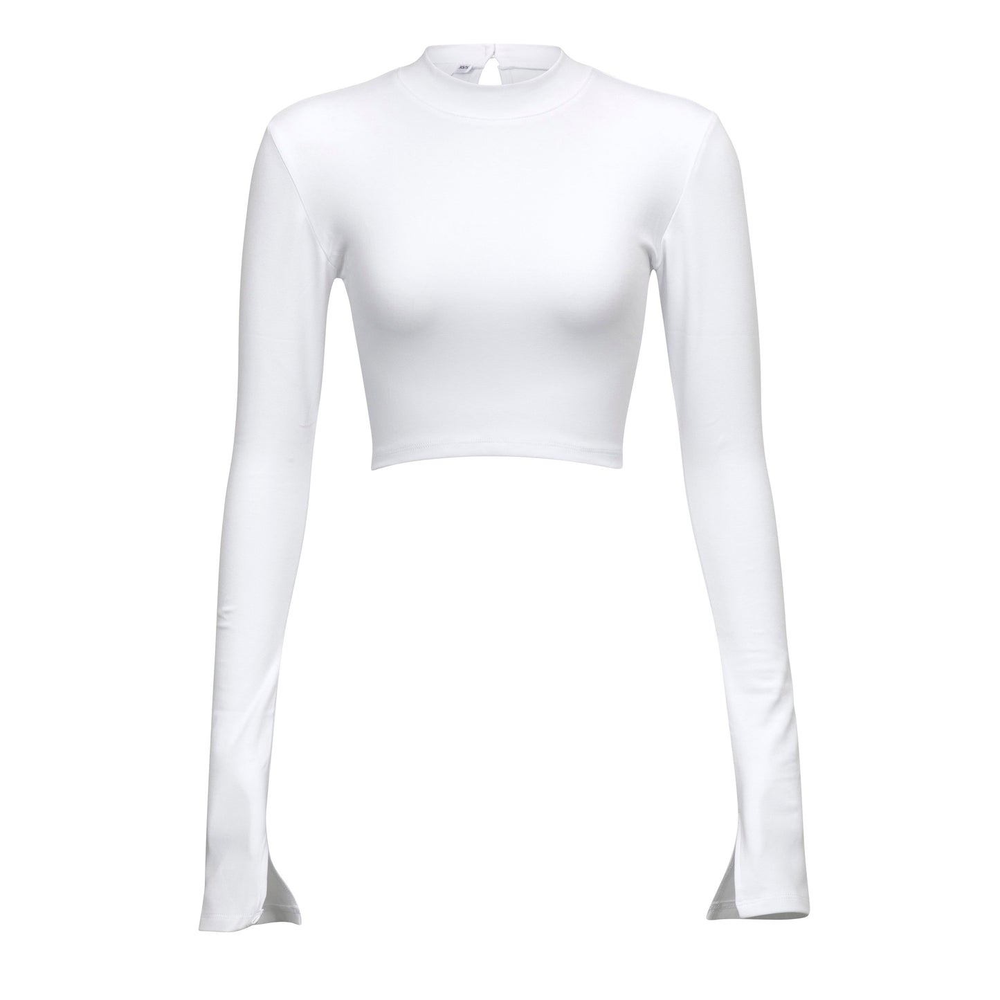SOFT MOCK NECK LONG SLEEVE 052 WHITE