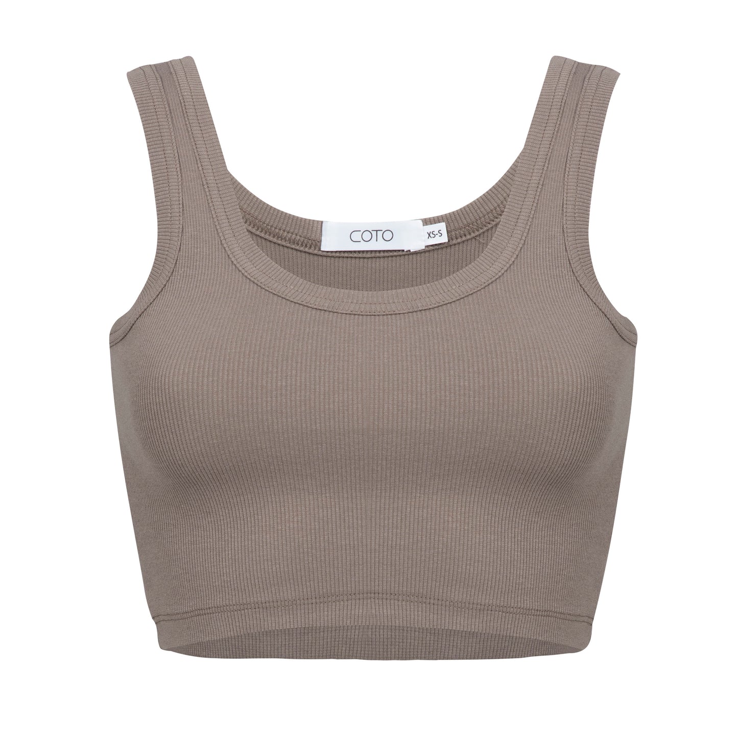 CROPPED TANK RIB 019 COCOA