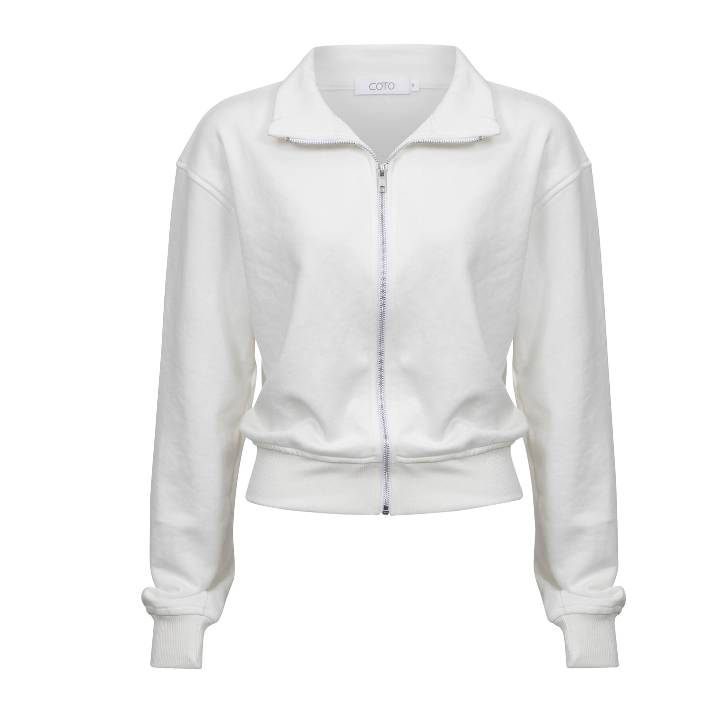 ZIP POLO SWEATSHIRT 050 WHITE - PRE ORDER