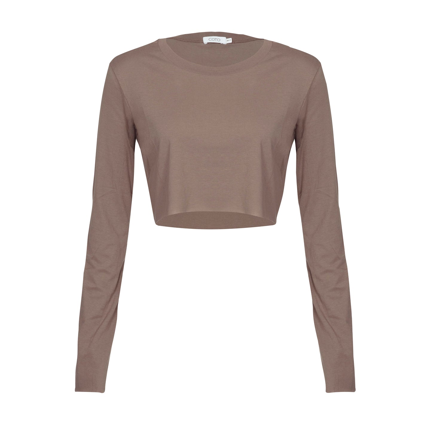 BELL SLEEVE CROP TOP 043 MOCHA