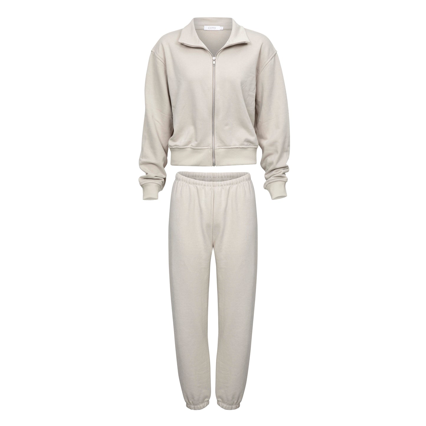 ZIP POLO SWEATSHIRT 050 SAGE - PRE ORDER