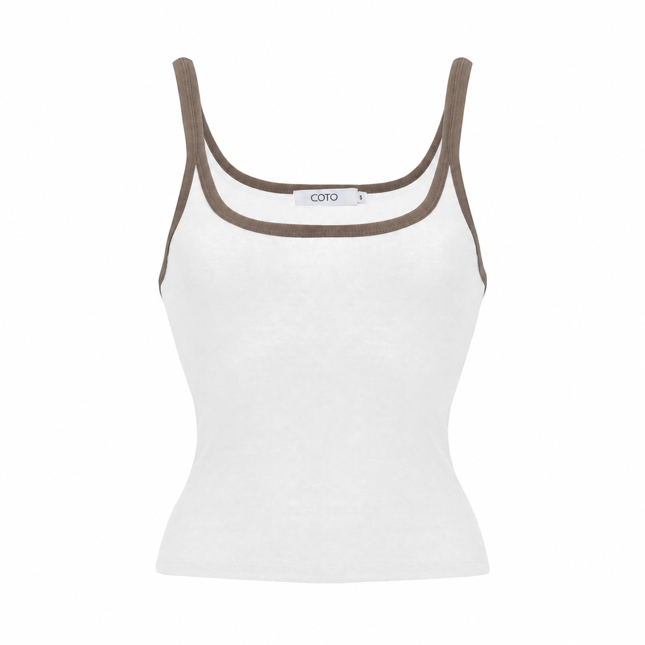 TWO-TONE TANK TOP 001 MOCHA
