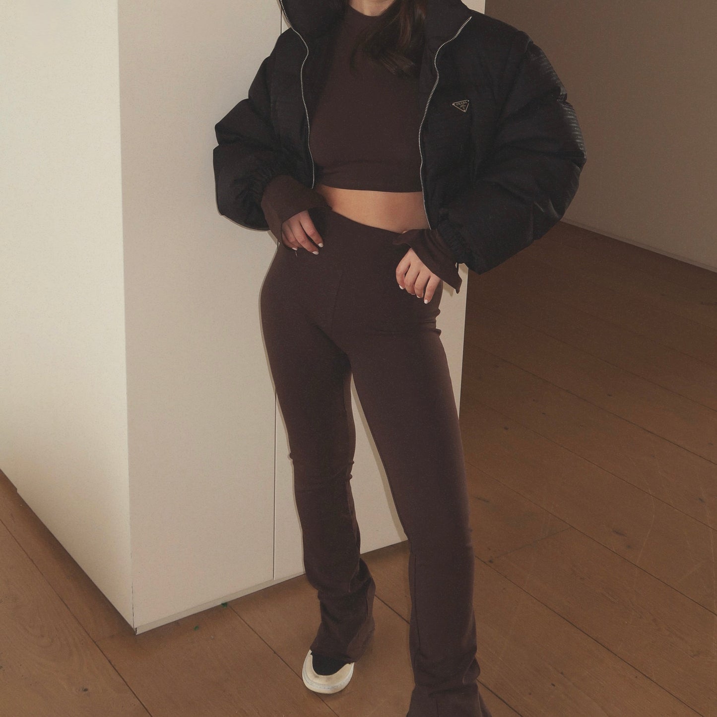 SOFT FLARED PANTS 031 COCOA