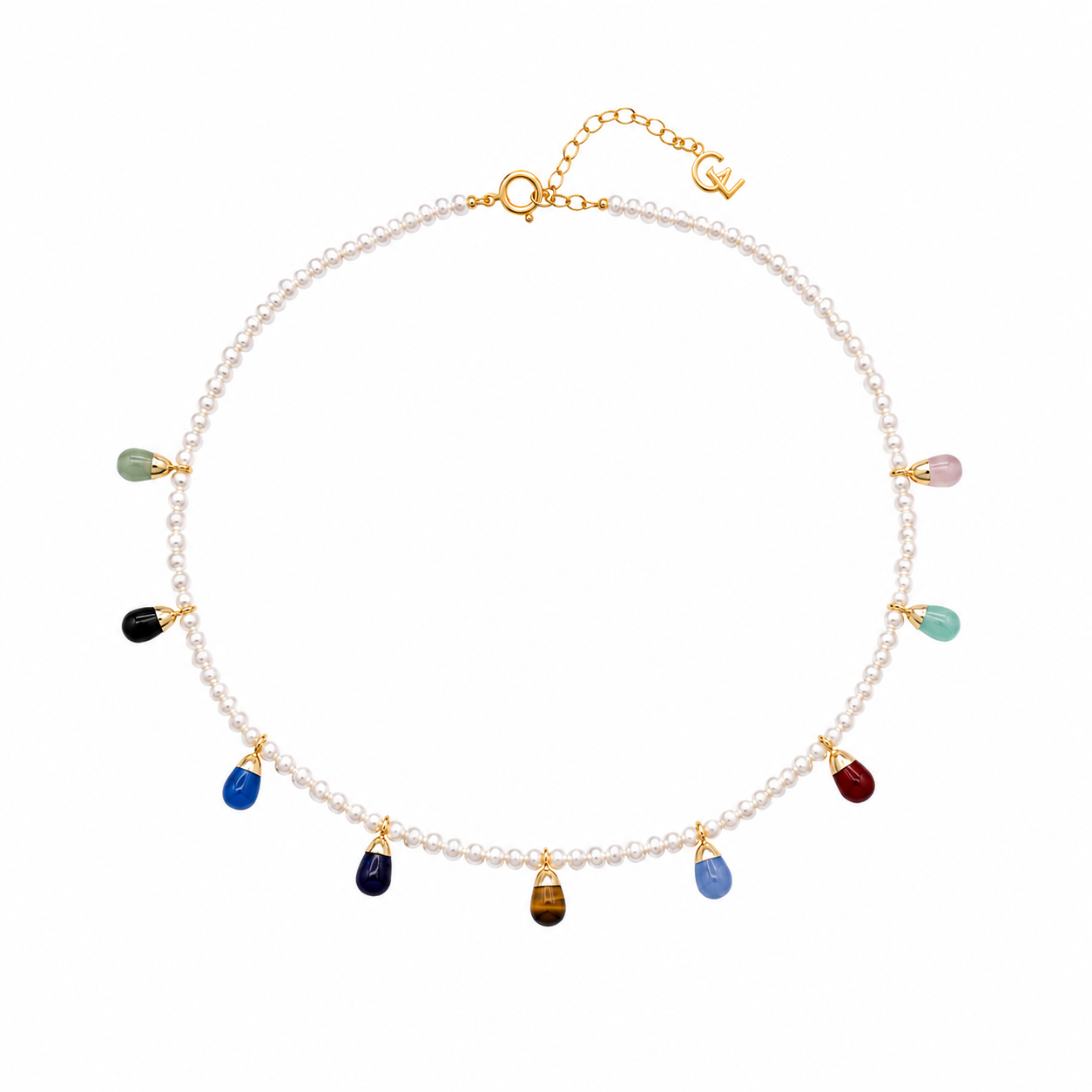 PEARL & STONES NECKLACE