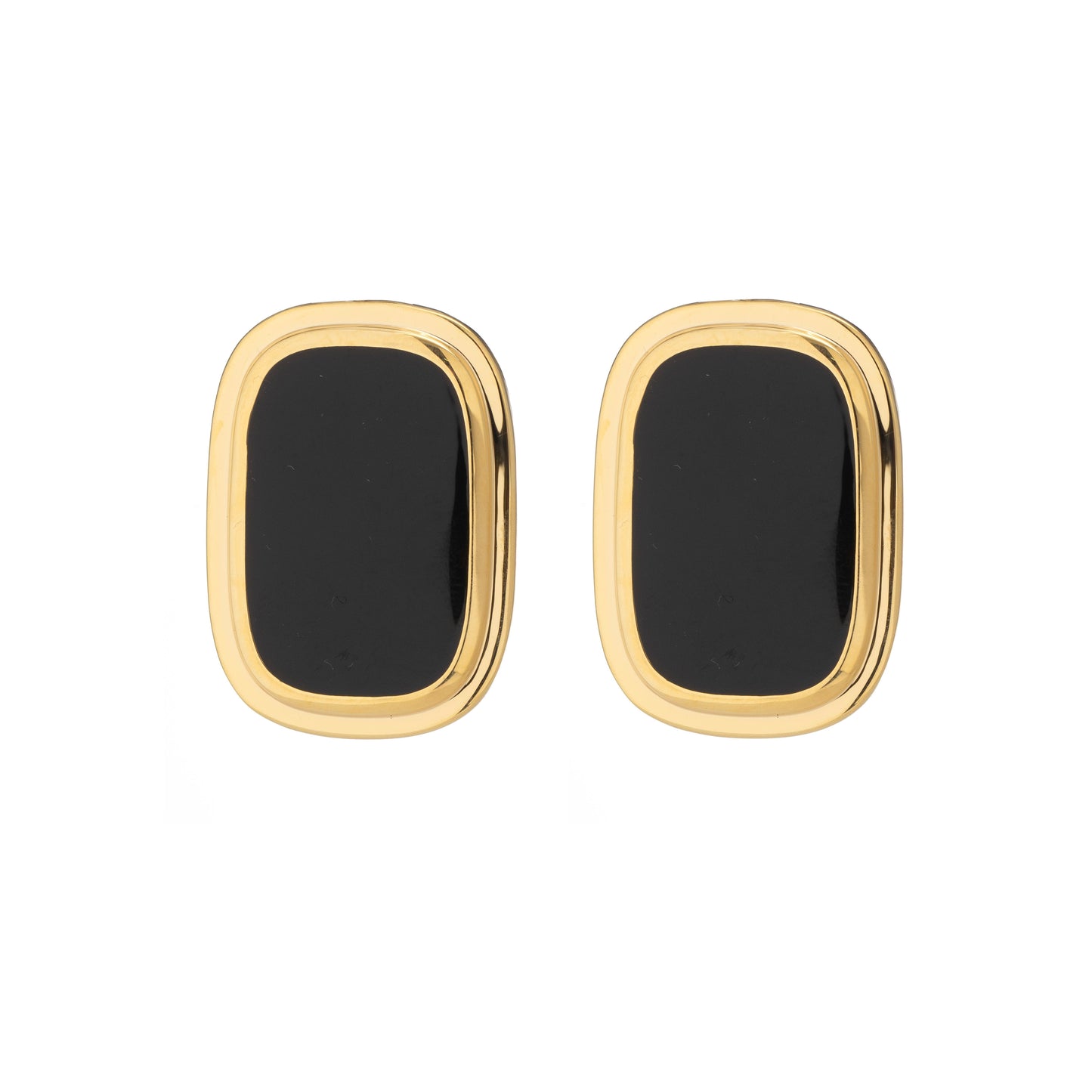 ONYX ROUNDANGLE EARRINGS