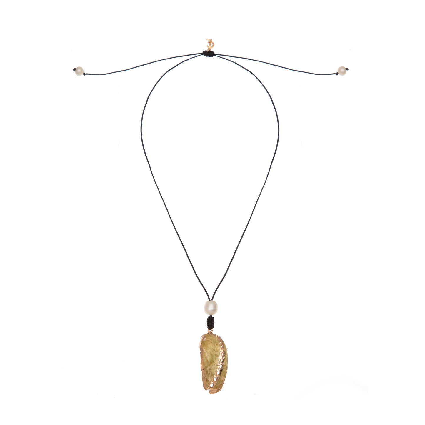GOLDEN SEASHELL NECKLACE BLACK