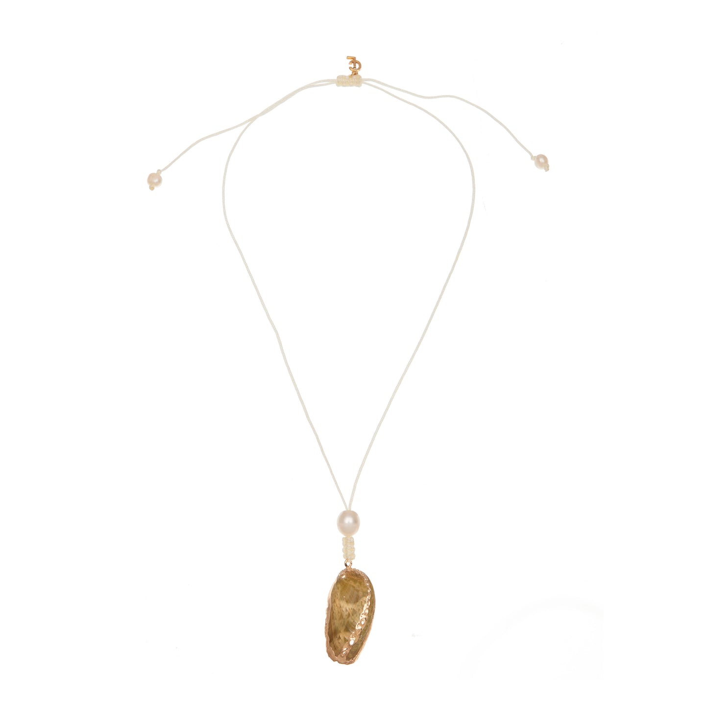 GOLDEN SEASHELL NECKLACE WHITE