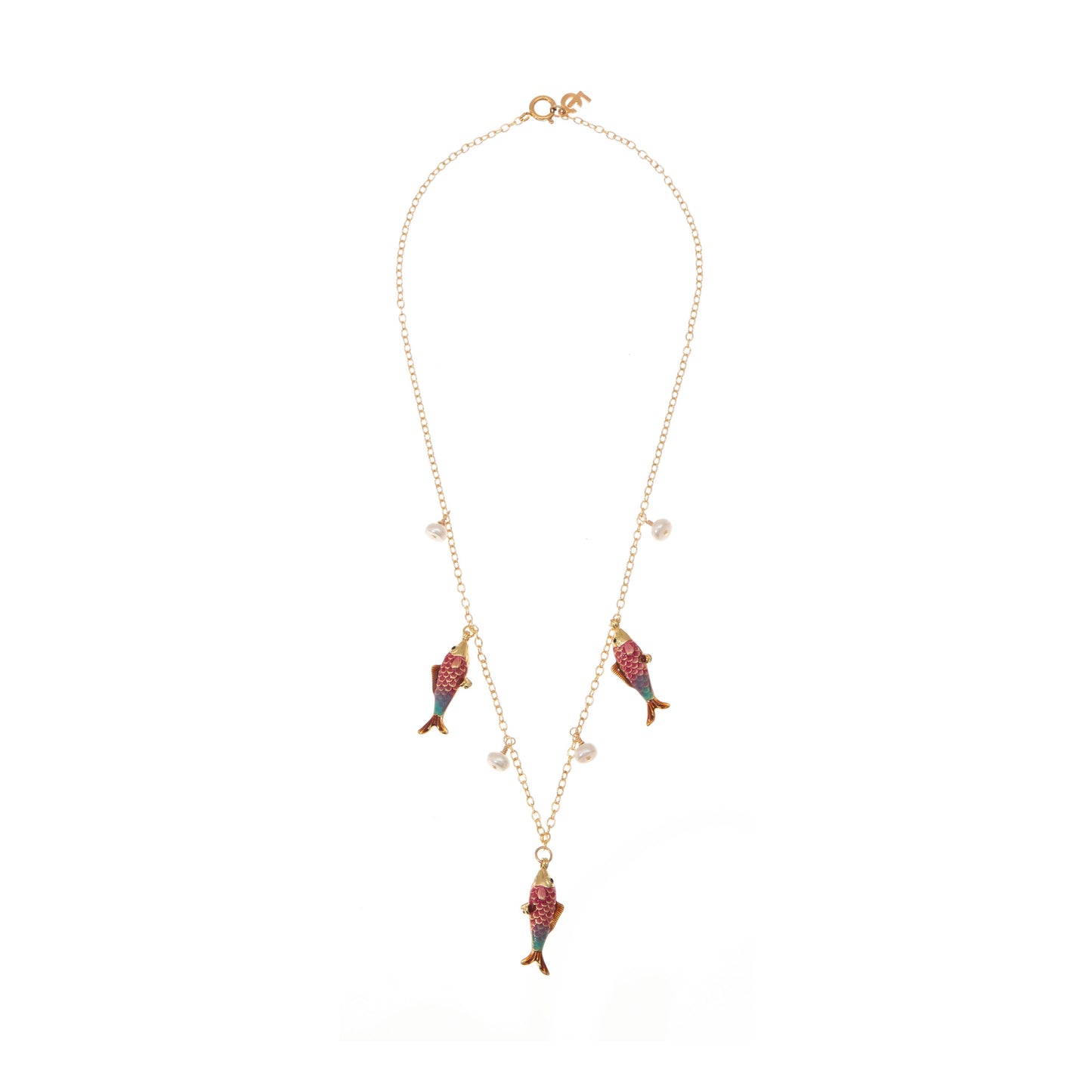 CORAL TIDE FISH NECKLACE