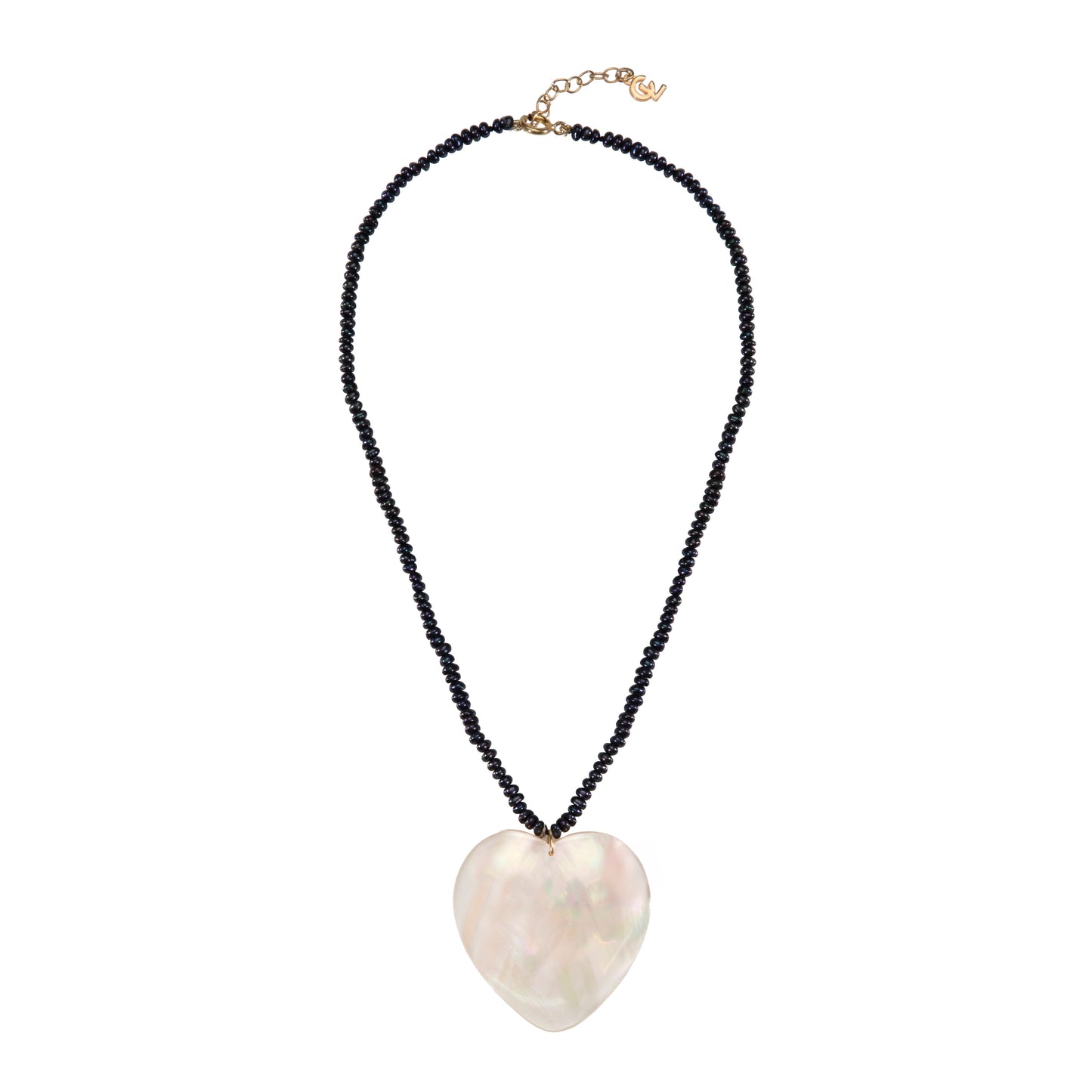 BLACK NOA HEART NECKLACE