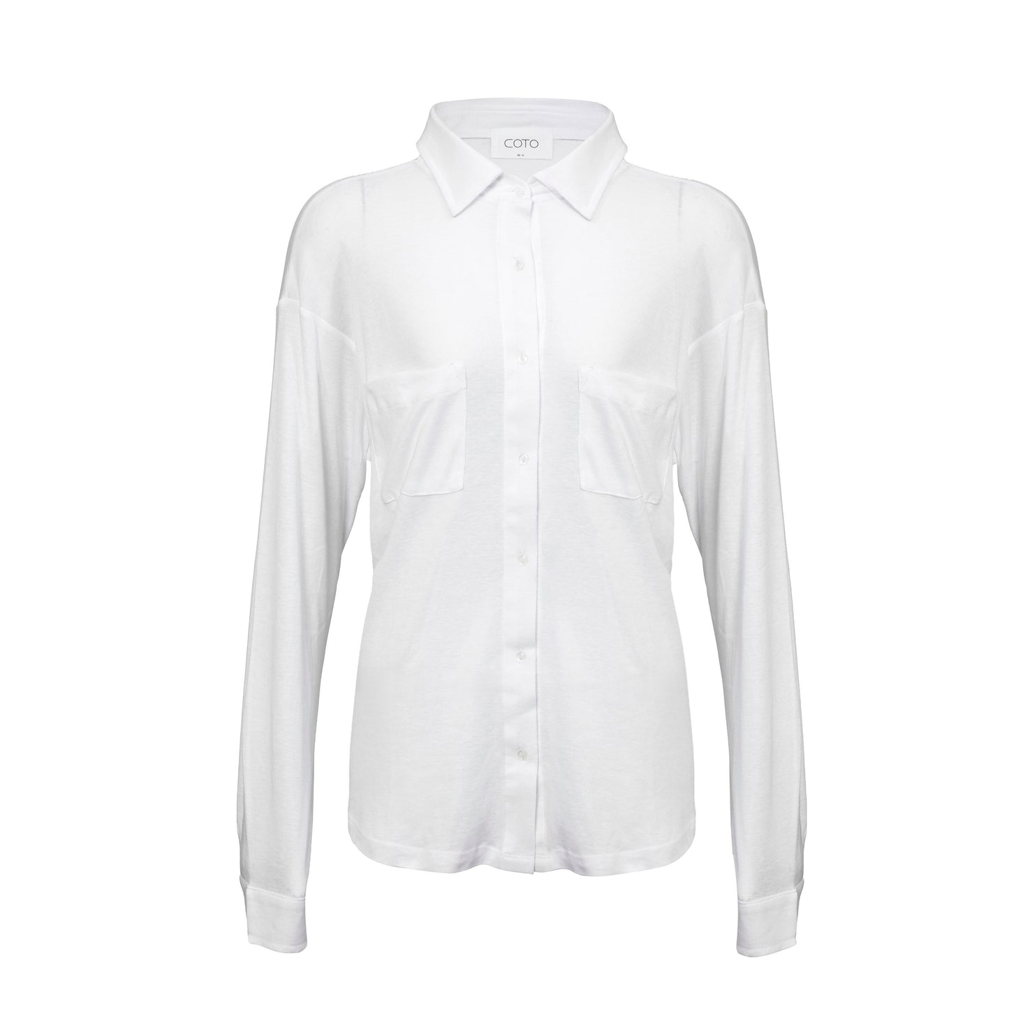 FLOWY BUTTON UP 001 WHITE