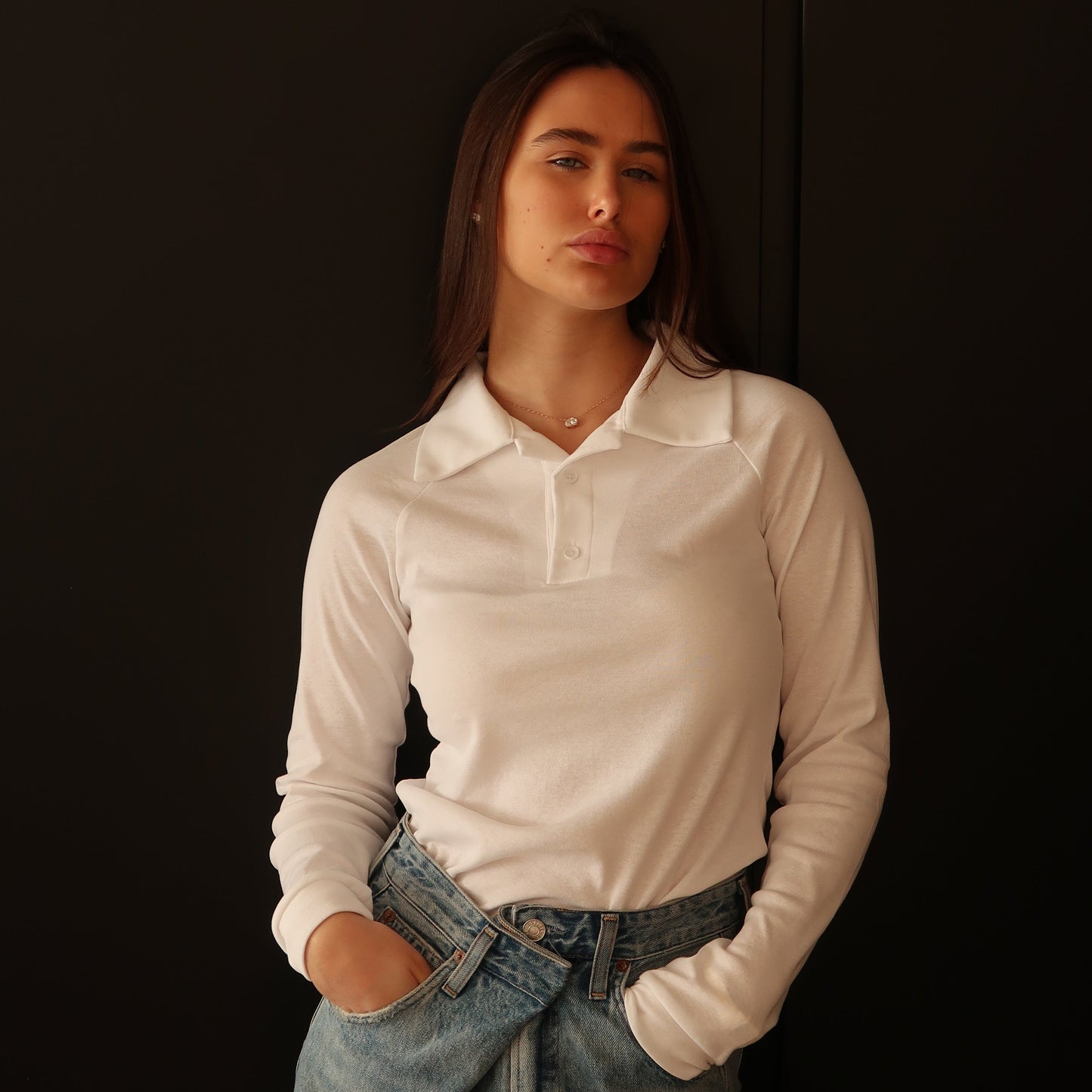 RAGLAN POLO SHIRT 045 WHITE