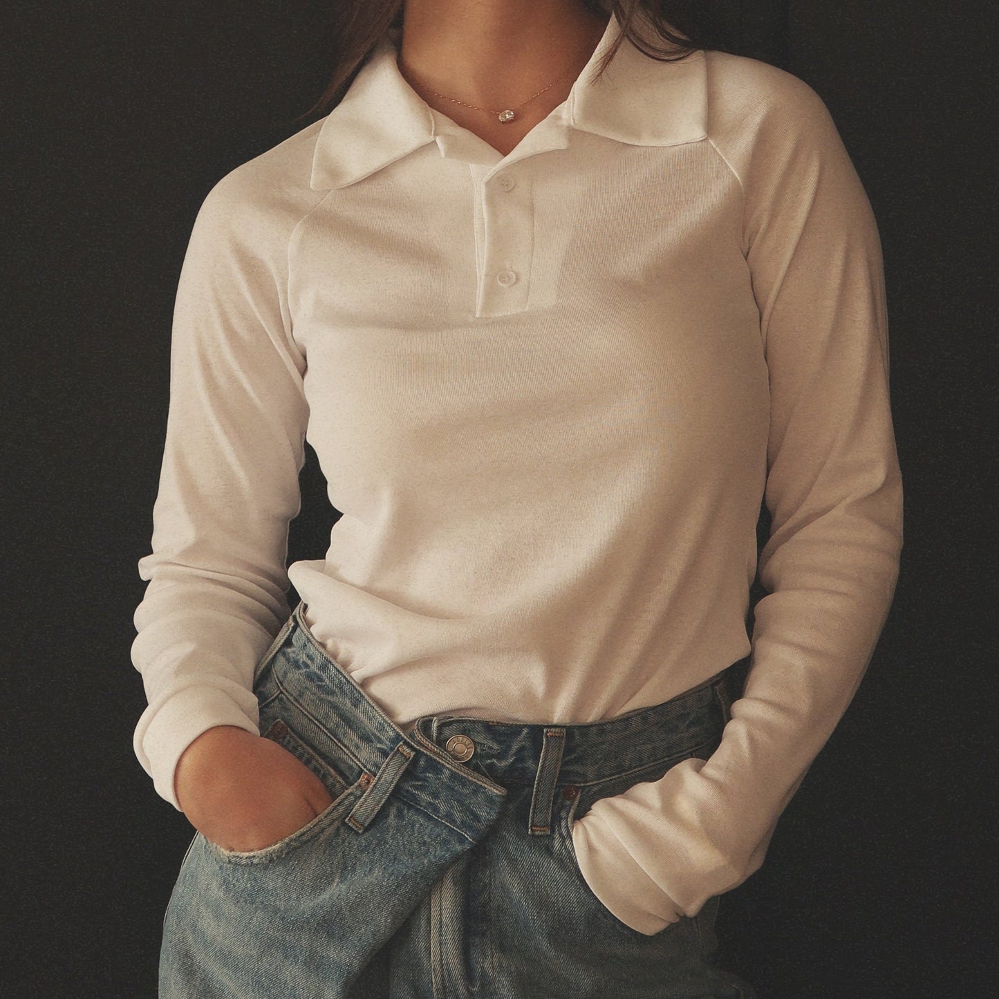 RAGLAN POLO SHIRT 045 WHITE