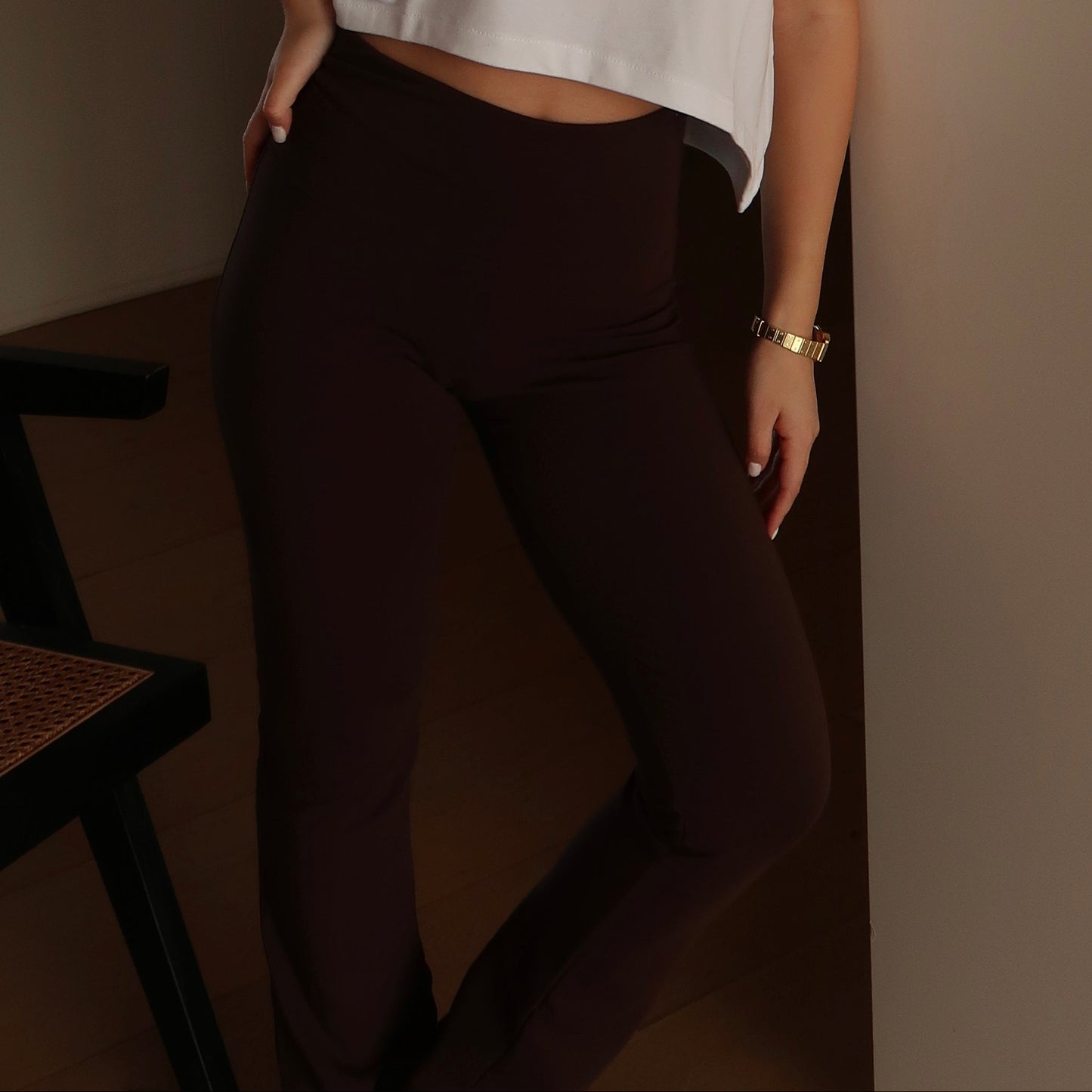 SOFT FLARED PANTS 031 COCOA