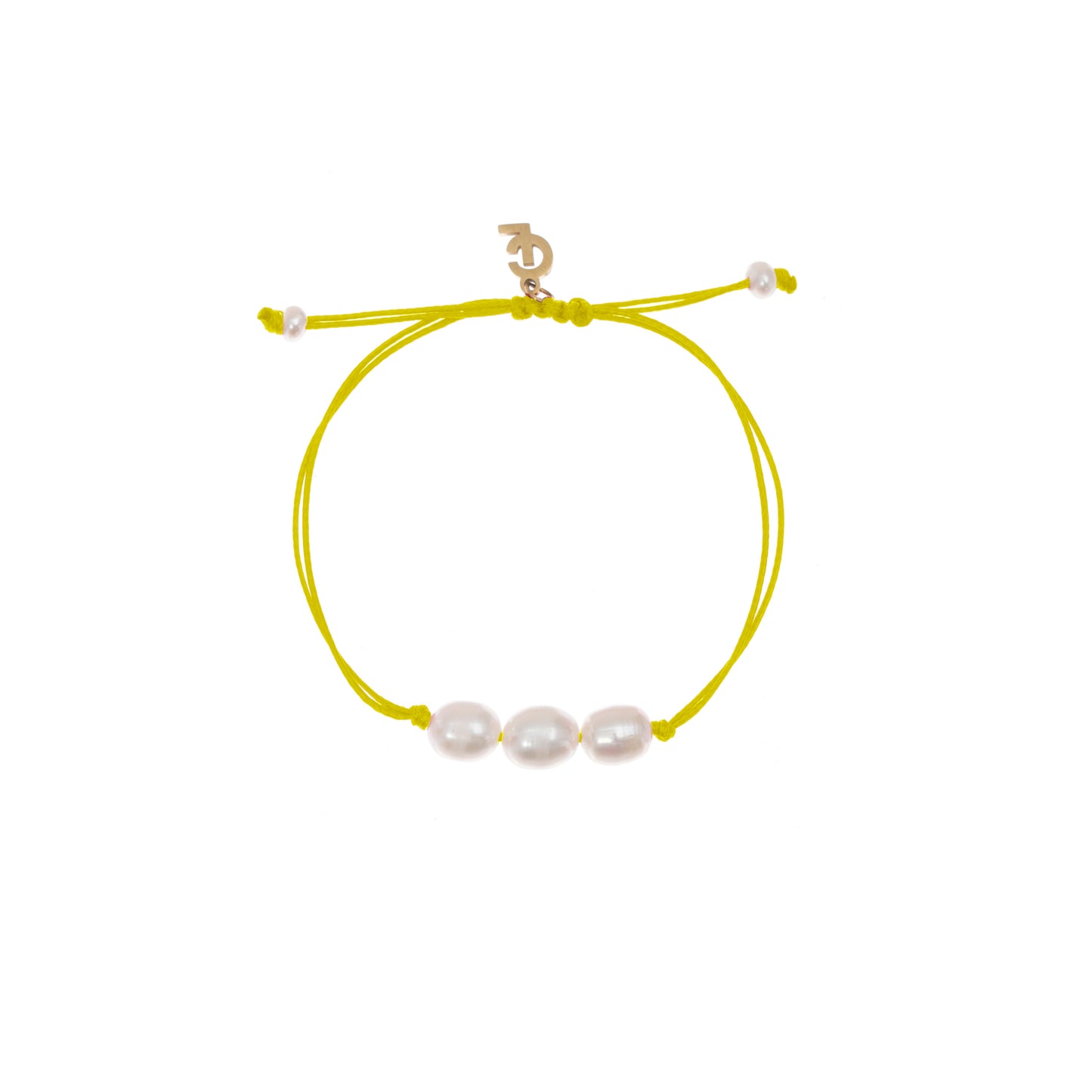 YELLOW 3 PEARLS BRACELET